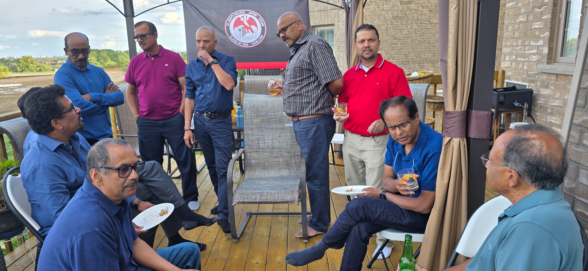 Creative group photo from the SJC85 reunion